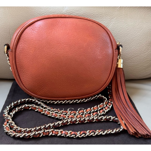 Certified Authentic Gucci Soho Nubuck Tassel Chain Mini Crossbody Bag with COA - Picture 2 of 15